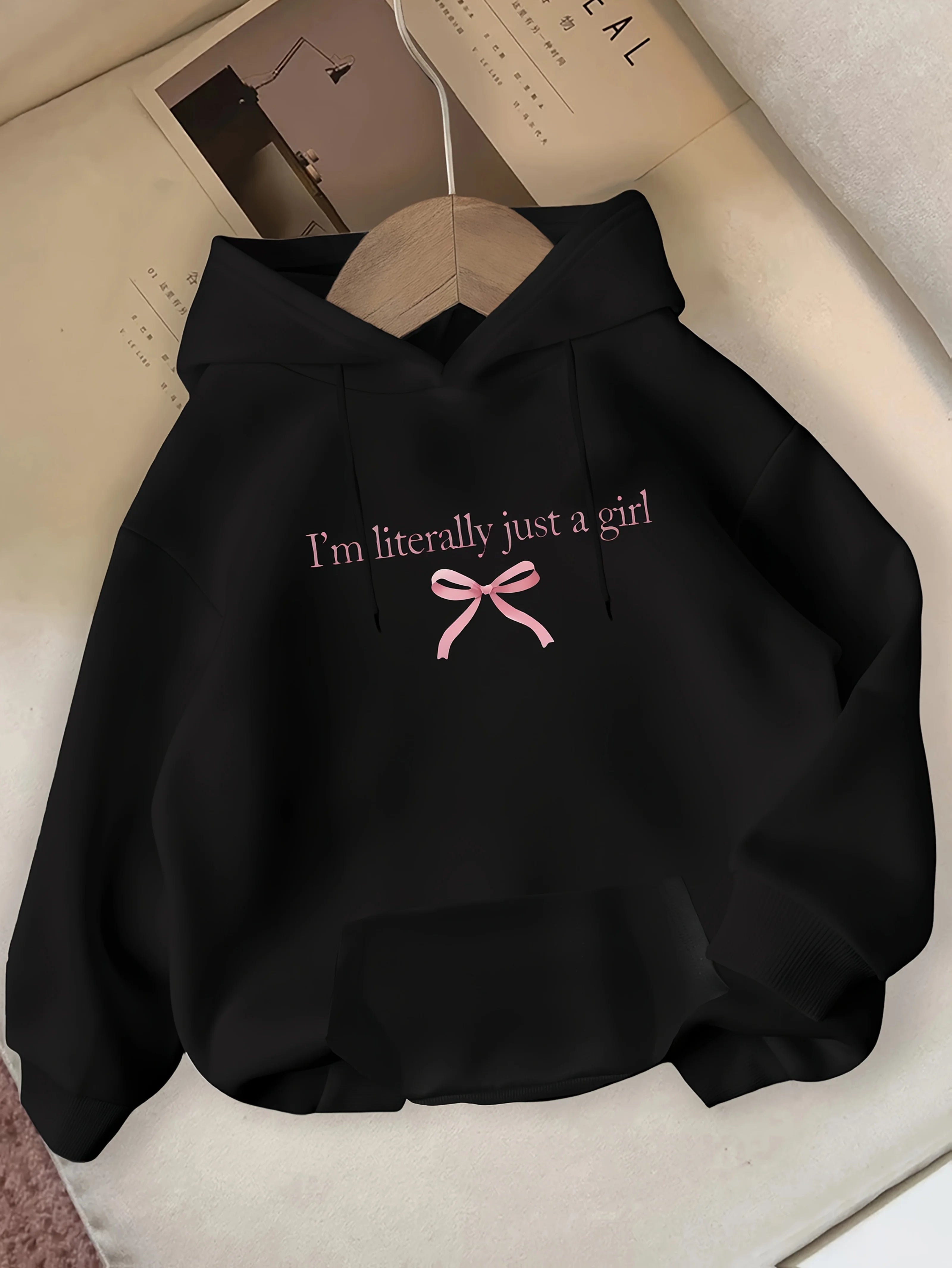 "I'm Literally Just A Gril" for Autumn and Winter Women's Hooded Sweatshirt