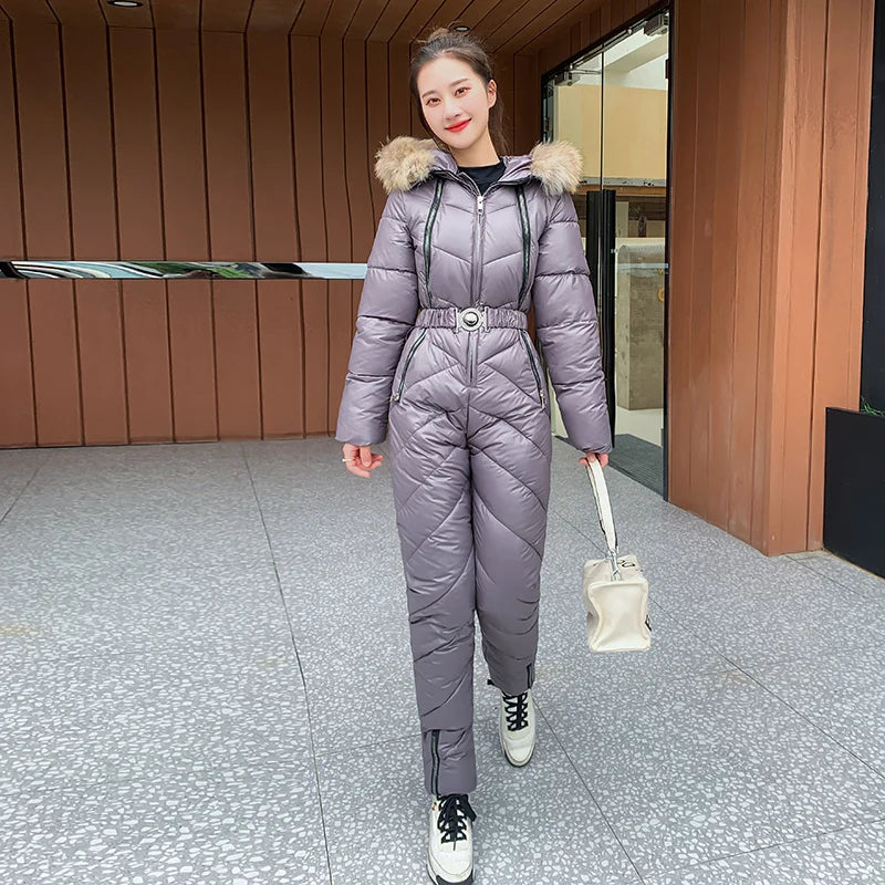 Ultra-Warm Winter Ski Jumpsuit for Women