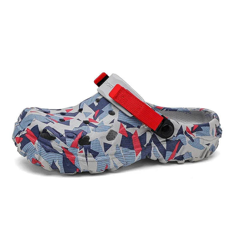 Men’s Camouflage Garden Clogs – Lightweight Outdoor Slippers & Casual Sandals