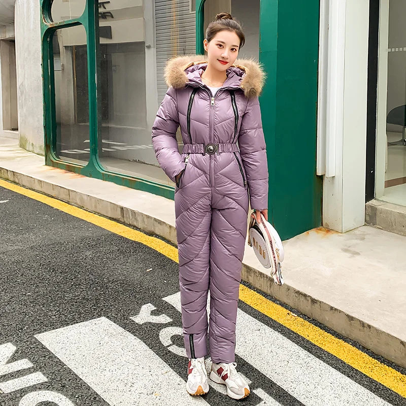 Ultra-Warm Winter Ski Jumpsuit for Women