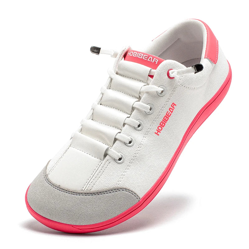 HOBIBEAR Unisex Barefoot Canvas Sneakers – Zero Drop, Wide Toe Minimalist Walking Shoes