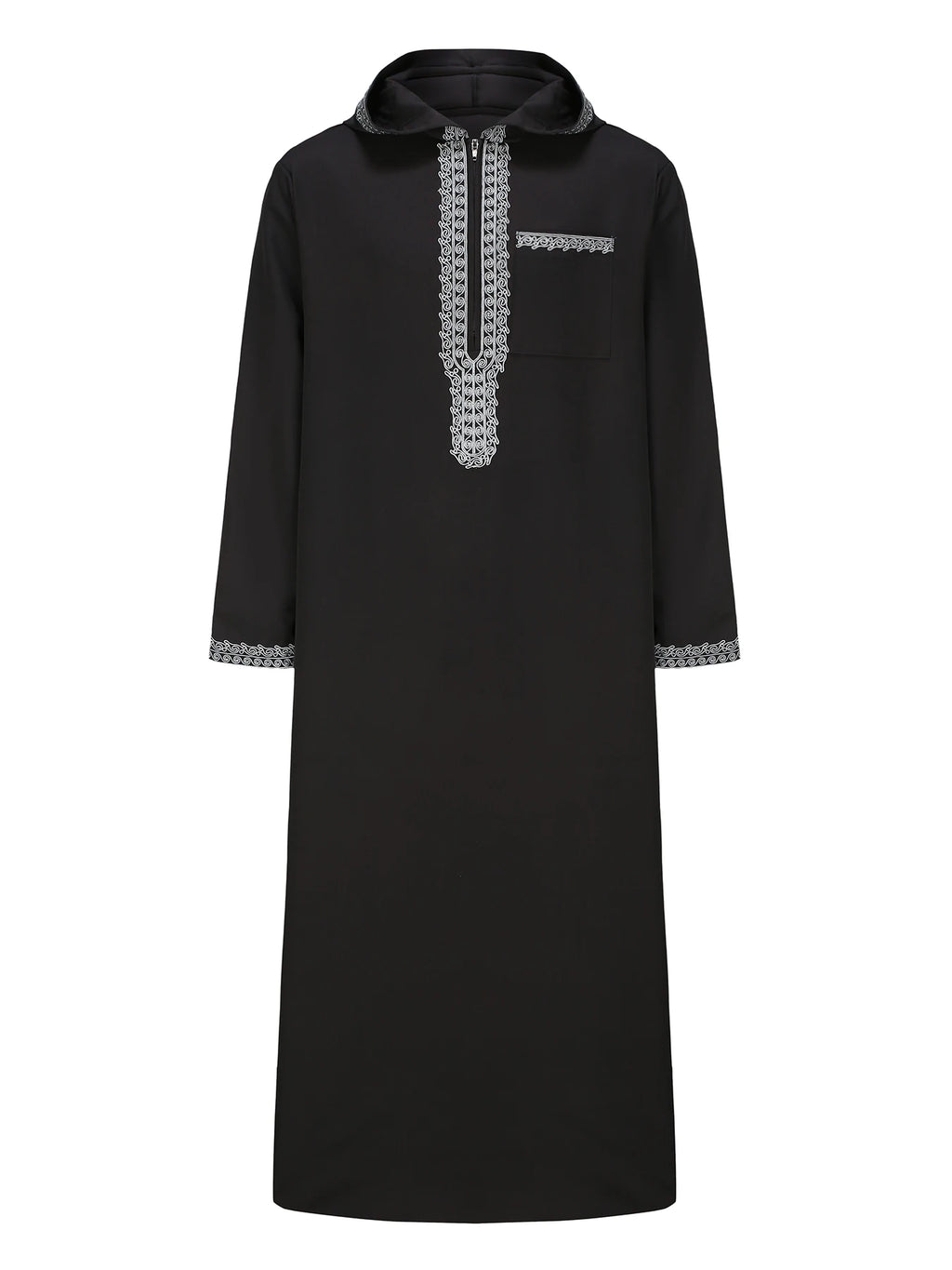 Premium Hooded Moroccan Thobe – Embroidered, Stylish & Comfortable