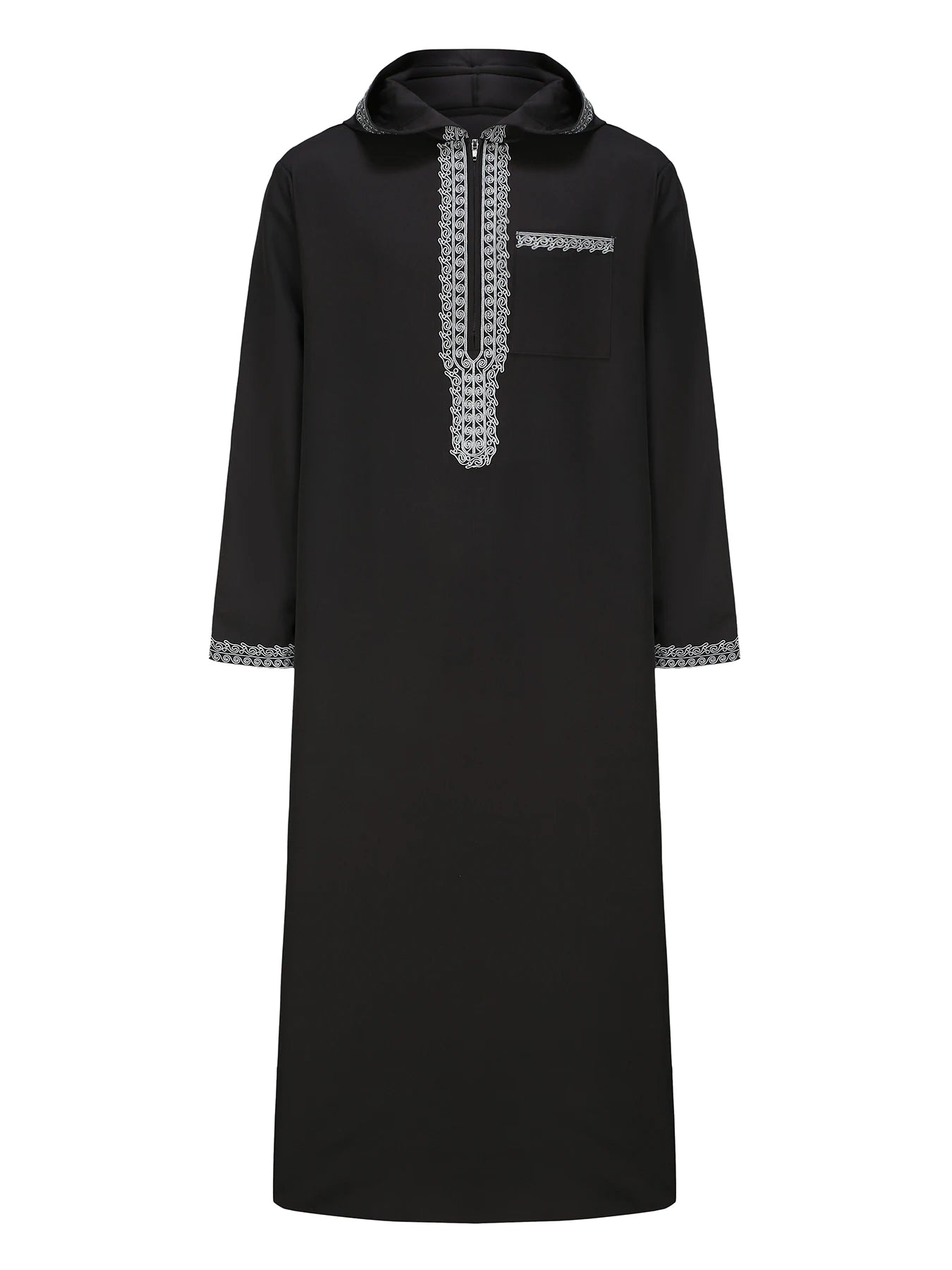 Premium Hooded Moroccan Thobe – Embroidered, Stylish & Comfortable