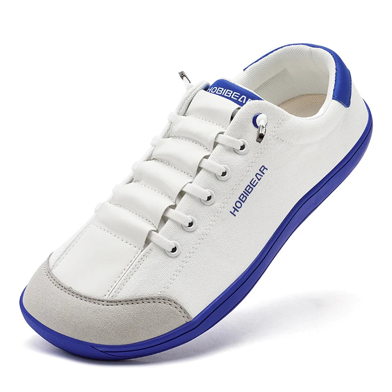 HOBIBEAR Unisex Barefoot Canvas Sneakers – Zero Drop, Wide Toe Minimalist Walking Shoes
