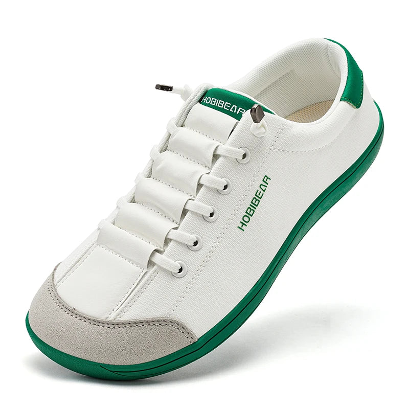 HOBIBEAR Unisex Barefoot Canvas Sneakers – Zero Drop, Wide Toe Minimalist Walking Shoes