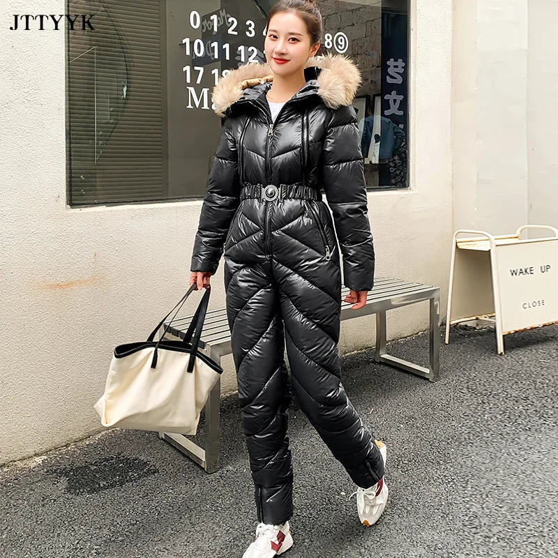 Ultra-Warm Winter Ski Jumpsuit for Women