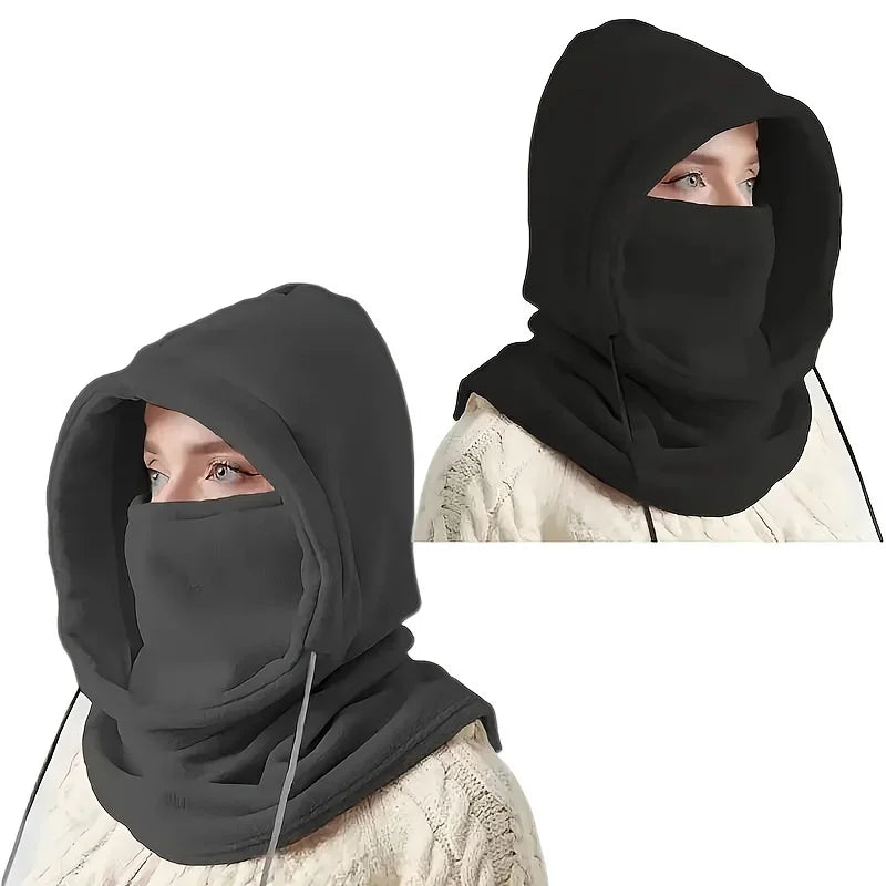 Unisex Winter Knit Balaclava – Windproof Hood & Warm Riding Headgear