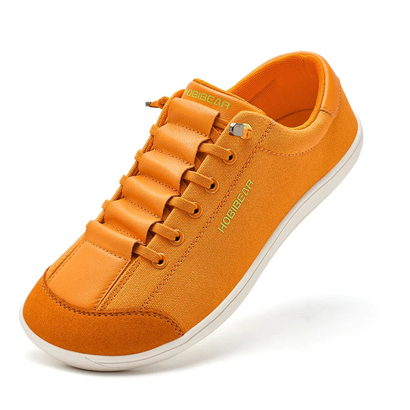 HOBIBEAR Unisex Barefoot Canvas Sneakers – Zero Drop, Wide Toe Minimalist Walking Shoes